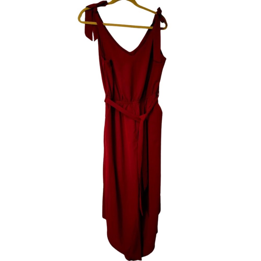 BELONGSCI wine burgundy color jumpsuit romper Size L NWT